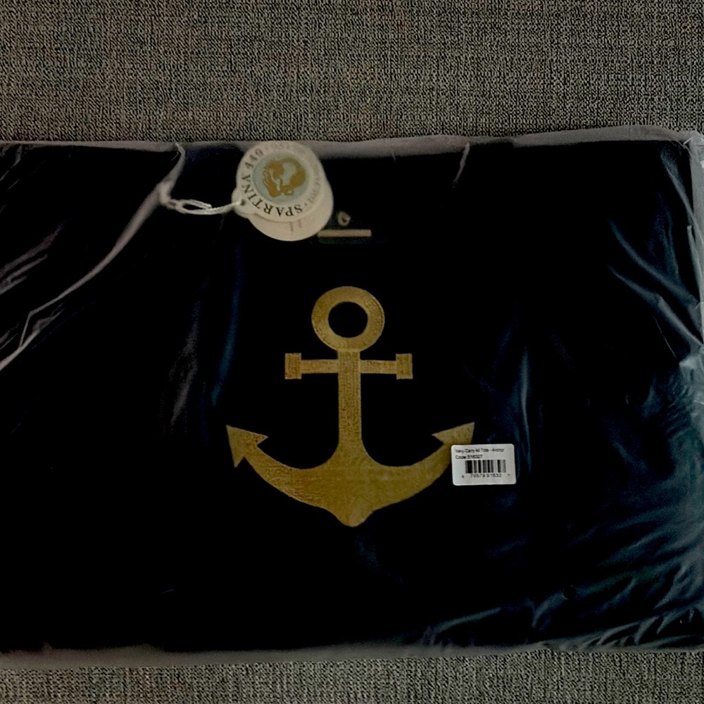 Spartina 449 Navy Tote with Anchor Design